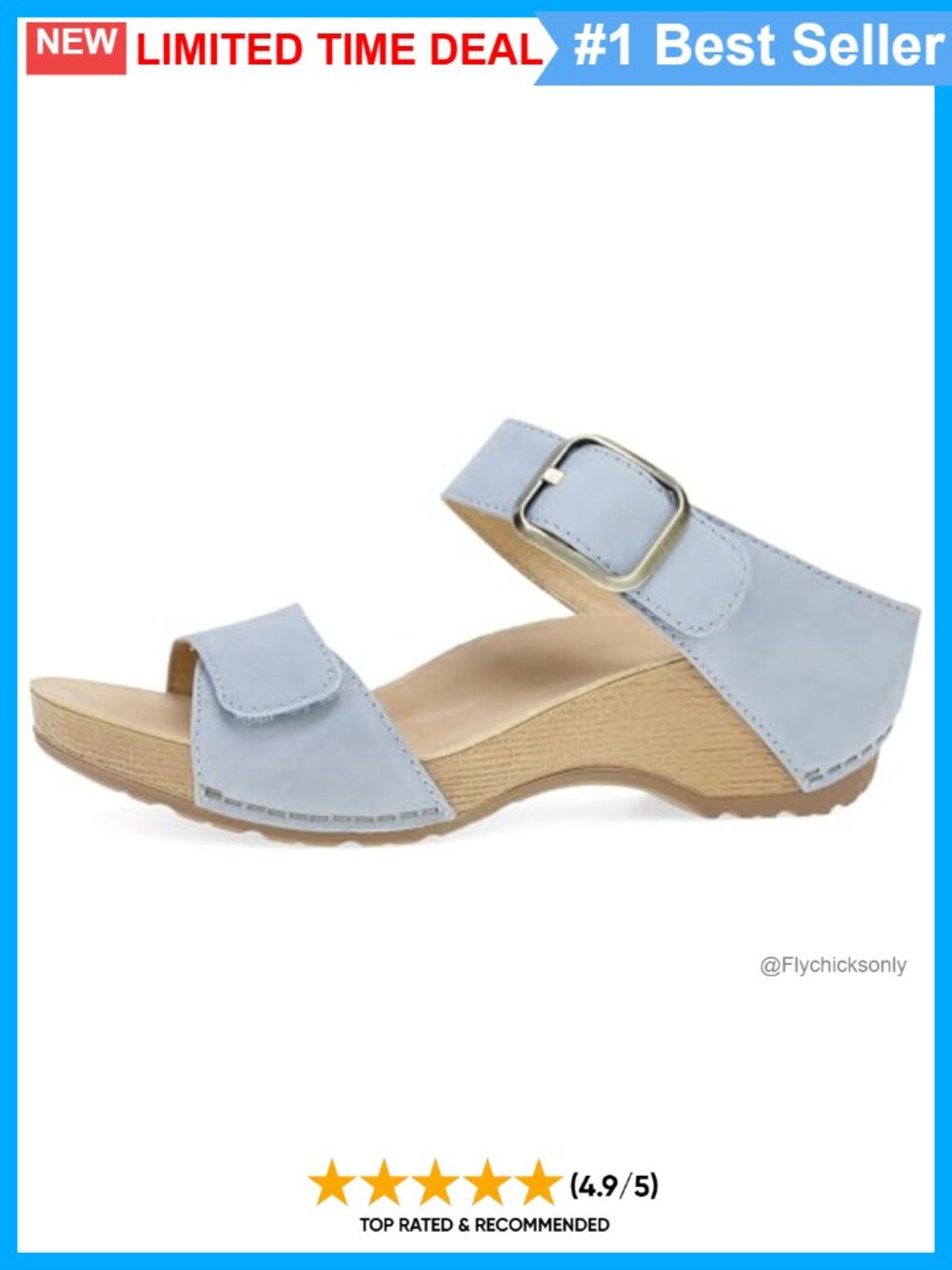 Tanya Slip-On Wedge Sandal Leather Adjustable Casual